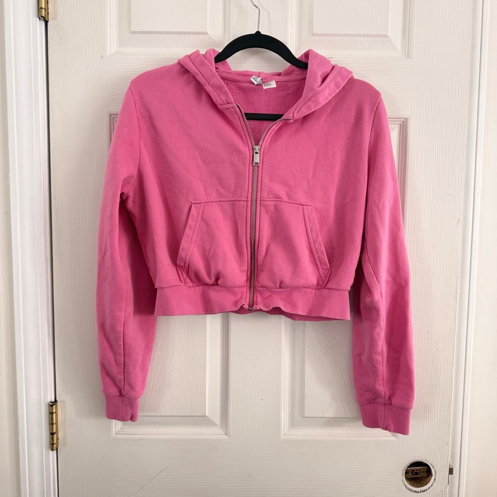 H&M Pink Hoodie with Zipper